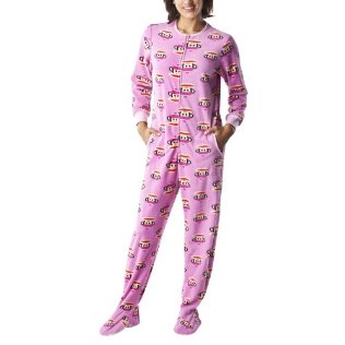 Crossdresser onesie pajamas trying look