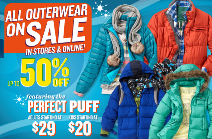 Old Navy: Winter Coats from $14 In Store & Online