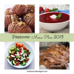 passover menu plan 2013