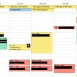 The Redacted Version of my Master Calendar