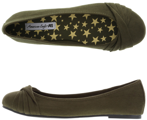 Women's Olive Payless Flats