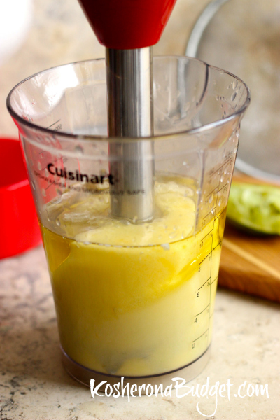 Emulsifying homemade mayo