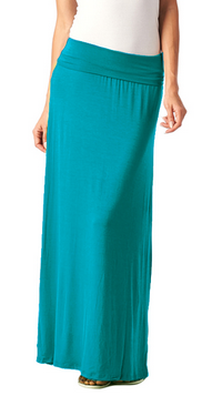 Tag Under Solid Maxi Skirt