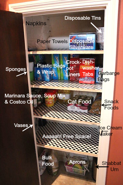 After Kitchen Pantry Closet Labeled