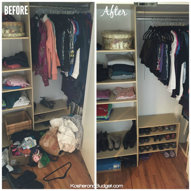 Before & After Closet Decluttering