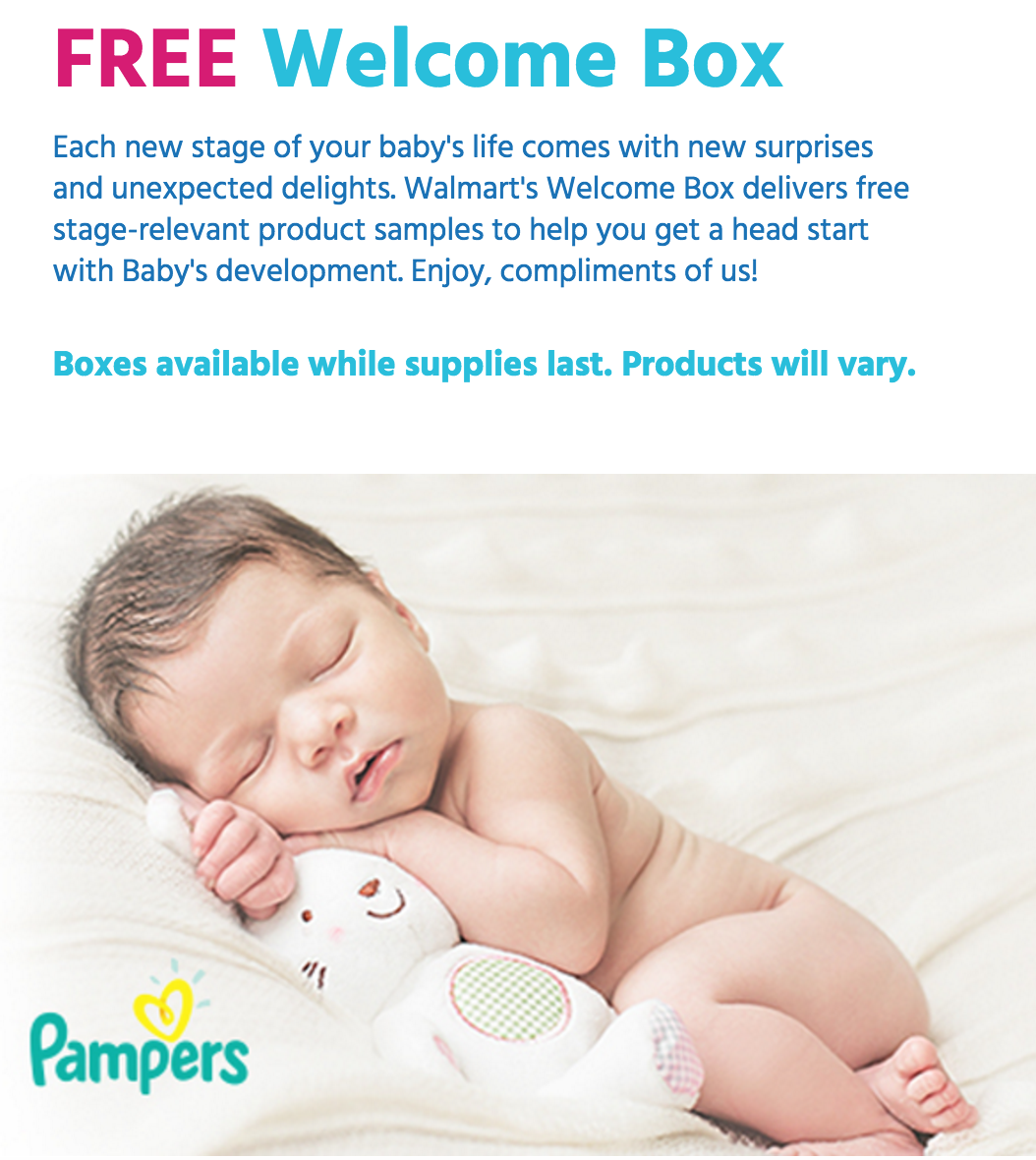 FREE Box of Baby Product Samples from Walmart