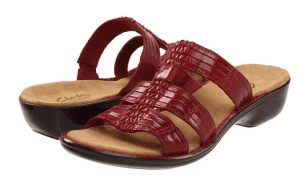 Clarks Red Sandals