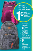 $.01 Backpacks