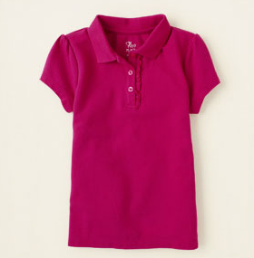 Girls Pink Polo