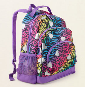 Girls Zebra Backpack