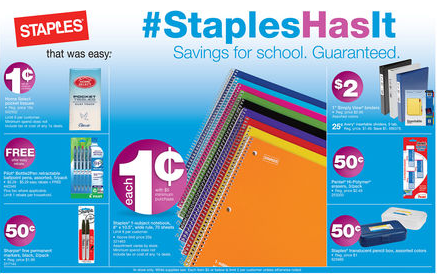 Staples Deals for Week of 8/11
