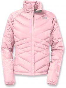 North Face pink down coat