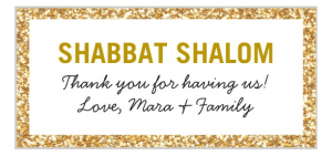 Shabbat Shalom labels