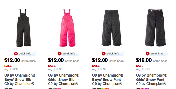 Target Snow Pants Deal
