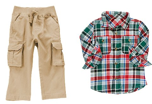 Toddler Cargo Pants and Flannel