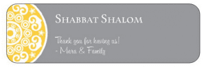 Shabbat Shalom Label