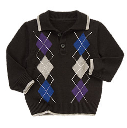 Boys Argyle Baby Sweater