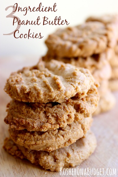Easy Grain-Free Peanut Butter Cookies. Made with just three ingredients. So quick and easy -- and delicious. You won't believe there's no flour in these!