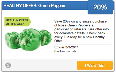 Green Peppers SavingStar Coupon