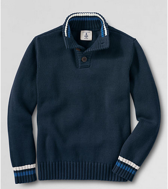 Boys Mock Button Sweater