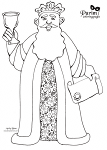 Characters of Purim Coloring Pages 