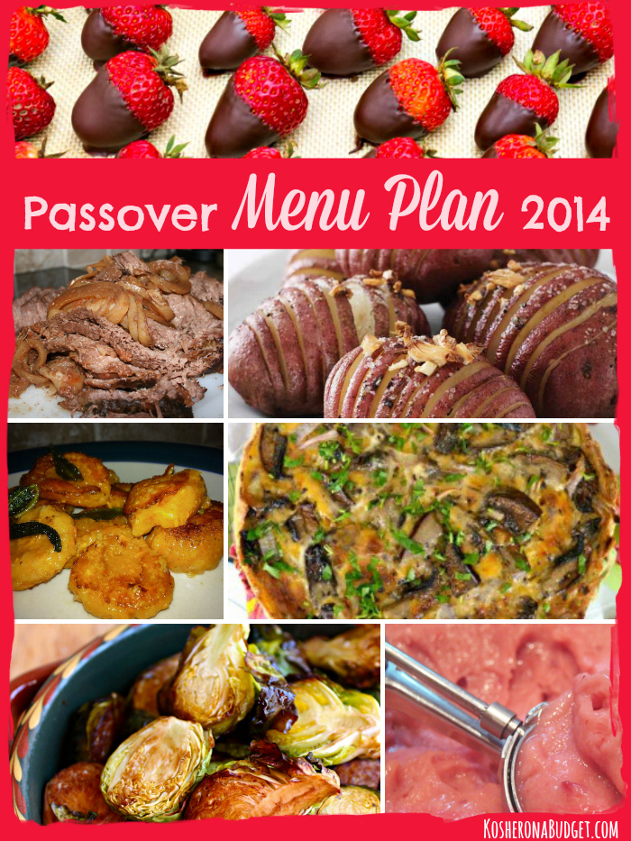 Passover Menu Plan 2014