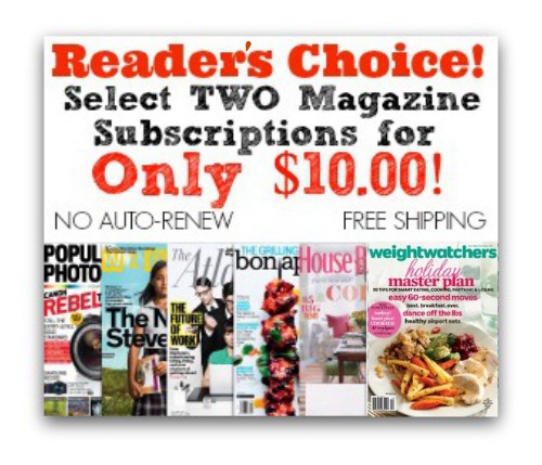 Discount Magazine Sale - 2 Subscriptions For $10 + $3.99 For Each ...