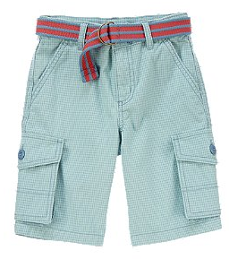 Belted Canvas Cargo Shorts