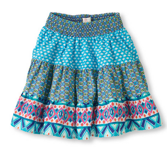 Mixed-Print-Skirt