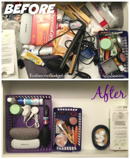 Bathroom Drawer Declutter Before & After