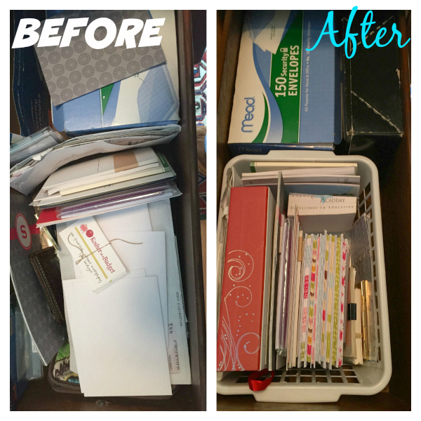 Before & After Stationery Drawer
