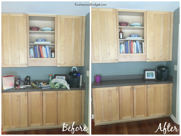 Kitchen Counter Declutter Before & After