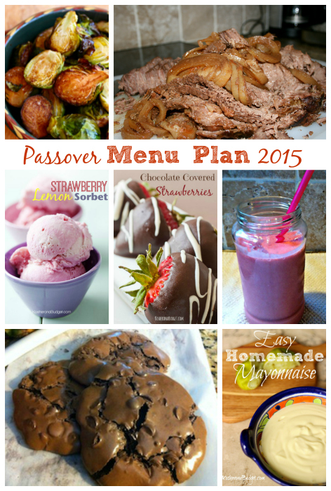 Passover Menu Plan 2015