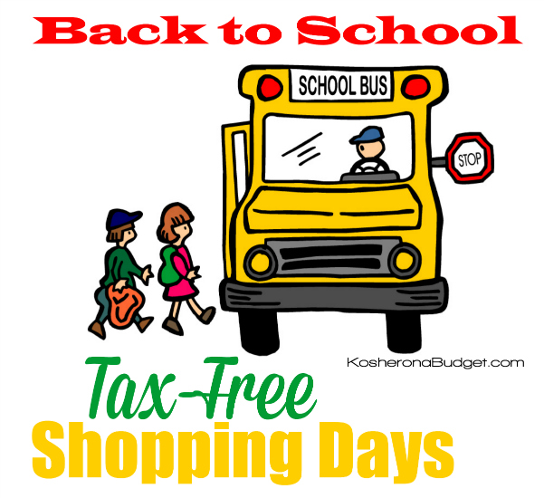 Back to School Tax-Free Shopping Days