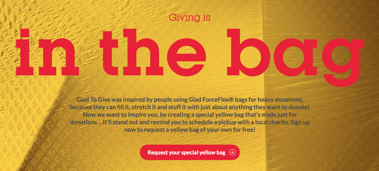 Free Yellow Donation Bag