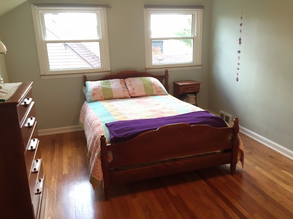 After painting bedroom Sea Salt by Sherwin Williams