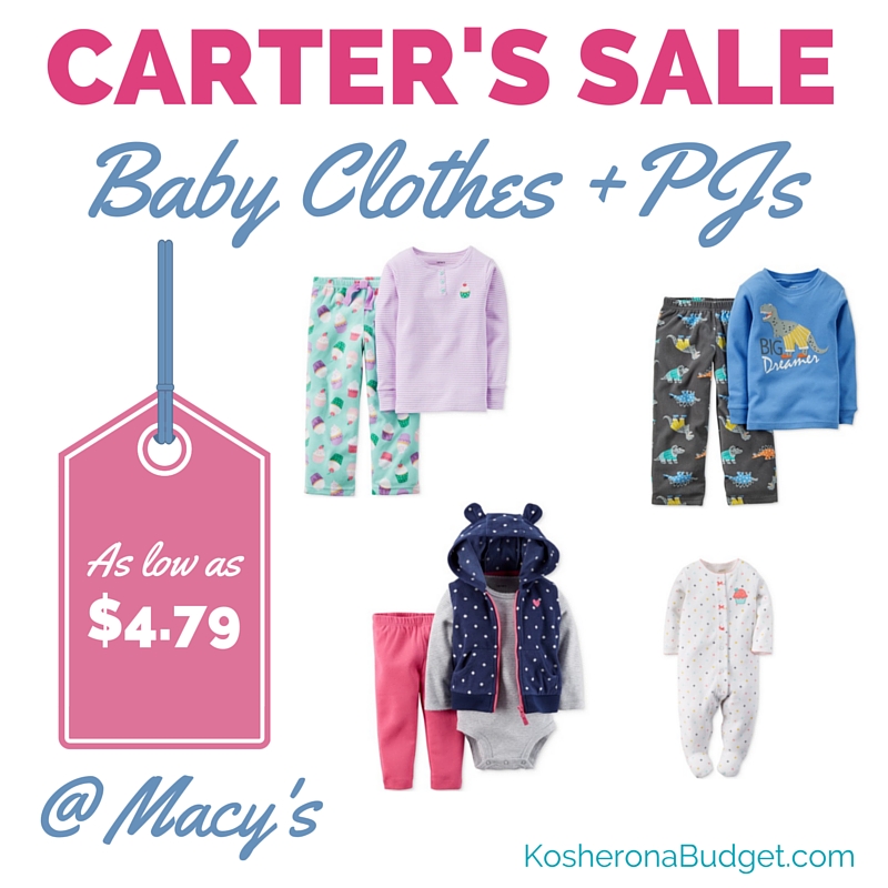Carter's Sale Baby's Clothes & PJs As low as $4.79