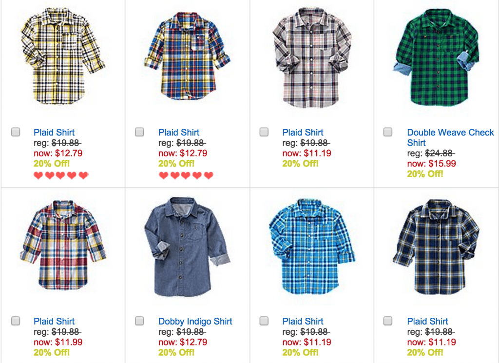 Crazy 8 Sale: Boys Plaid Shirts