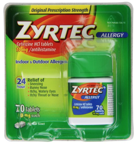 BEST PRICE Zyrtec 70-Count Allergy Relief Tablets