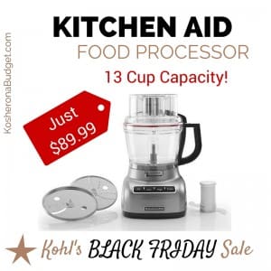 Kitchen Aid Food Processor 13-Cup Capacity Just 89.99 at Kohls Black Friday Sale