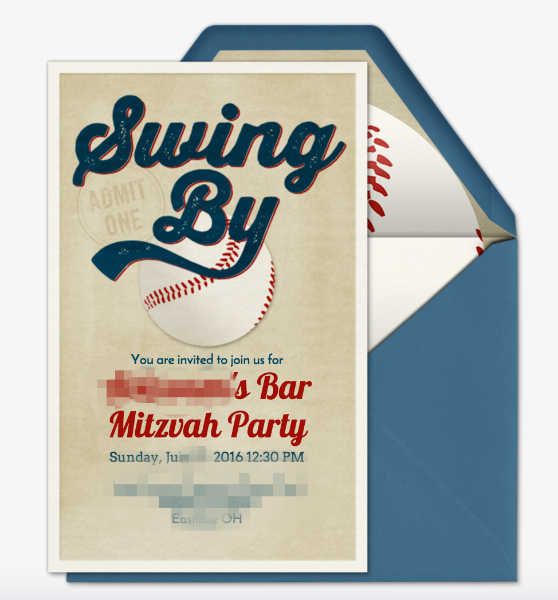 Bar Mitzvah Party Invite