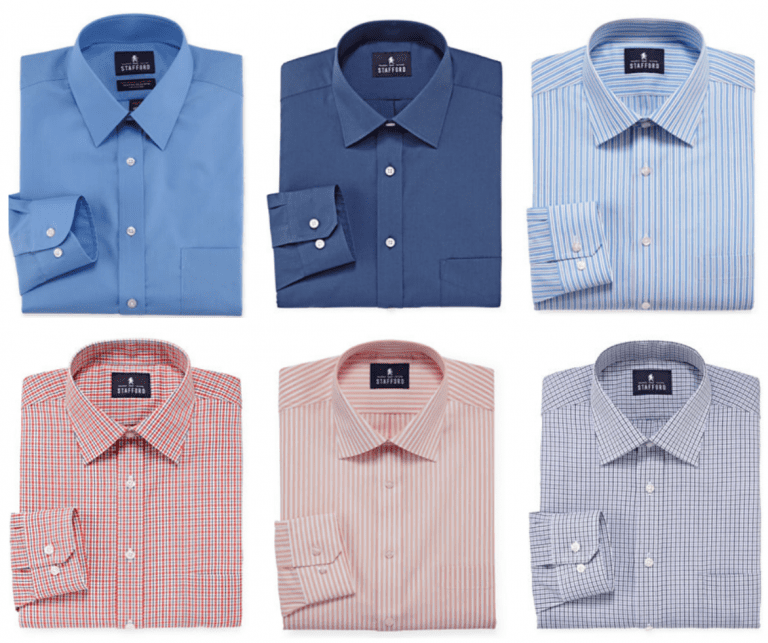 Stafford Travel Men’s LongSleeved Dress Shirts 7.65