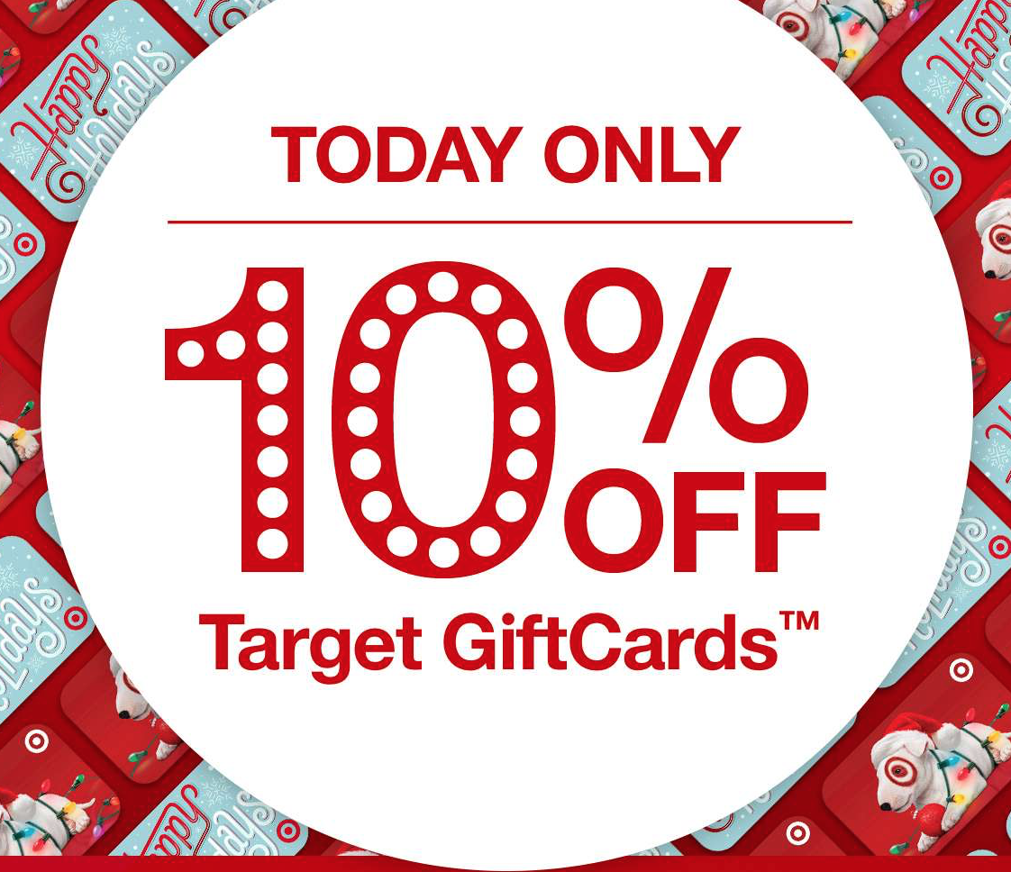 Target 10% off Target Gift Cards Today Only