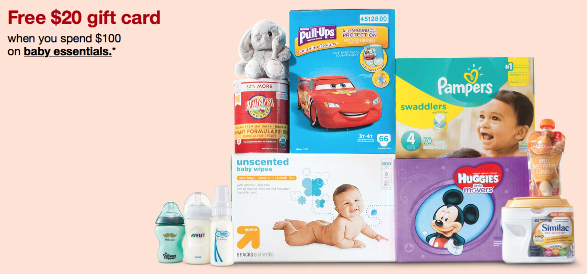 Target Free 20 Gift Card with 100 Purchase of Select Baby
