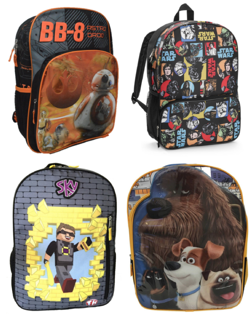 boys kids character backpacks