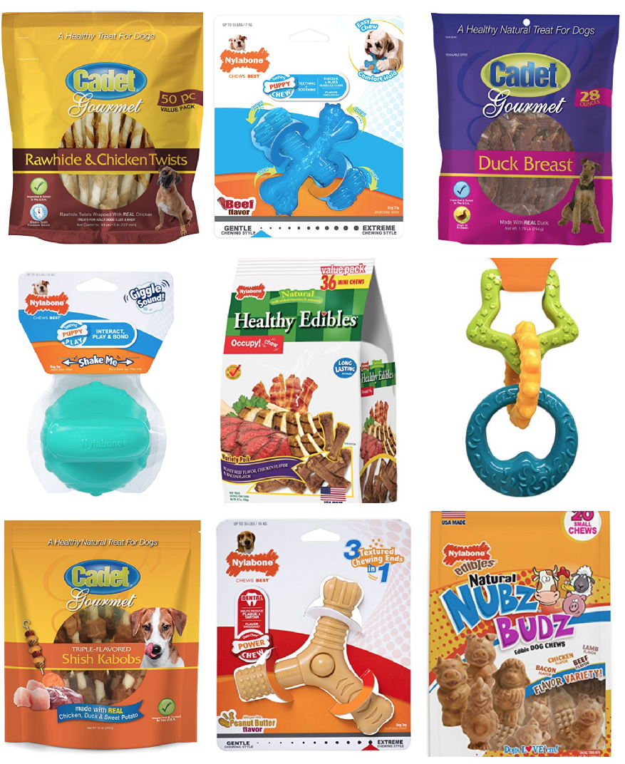 Up to 40 Dog Toys & Treats from Nylabone and Cadet TODAY ONLY!