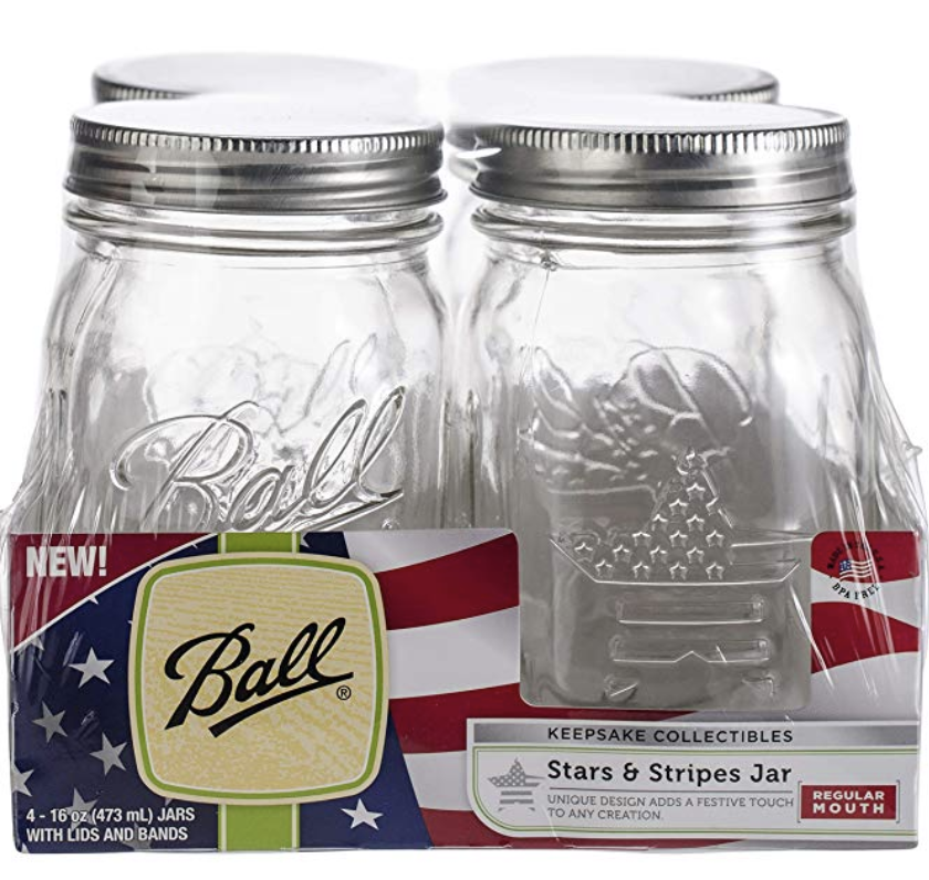 Ball 16-Ounce Stars & Stripes Jars 4-Count - Just $5.98