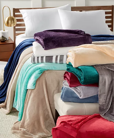 Macy's | Berkshire Classic Velvety Plush Blankets - $11.99 (Reg. $50)