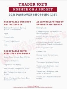 What's Kosher for Passover at Trader Joe's {NOT UPDATED FOR 2022}