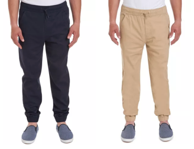 young men's khaki joggers